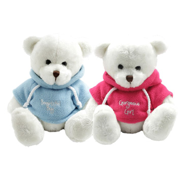A trendy hoodie Bear for your special New Arrival flowers delivery - Flowers Auckland