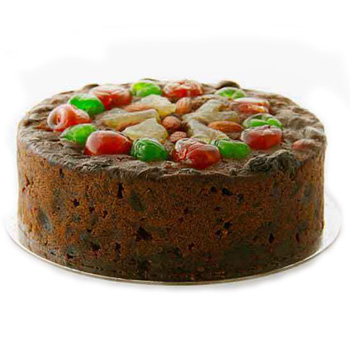 Traditional Christmas cake with fruit, spice and brandy flowers delivery - Flowers Auckland