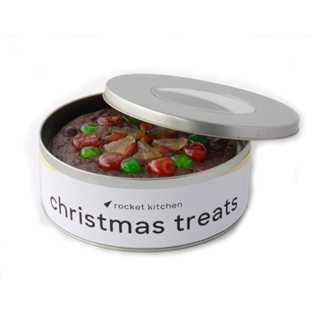 Xmas Cake delivered in a keepsake tin Xmas Cake delivered in a keepsake tin flowers delivery - Flowers Auckland