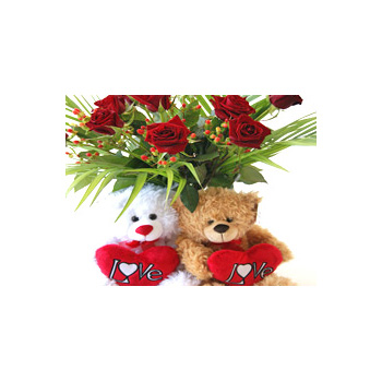 Red Roses and Teddy - flowers delivery - Flowers Auckland florist Red Roses and Teddy - flowers delivery - Flowers Auckland florist flowers delivery - Flowers Auckland