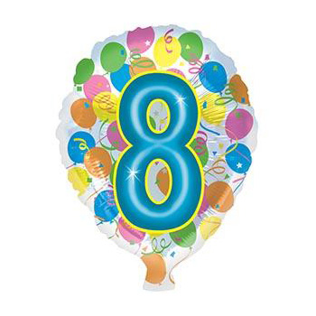 Number 8 Helium Balloon Number 8 Helium Balloon flowers delivery - Flowers Auckland