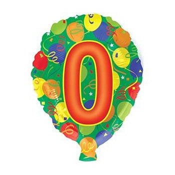 Single Number Zero Balloon for Auckland delivery Single Number Zero Balloon for Auckland delivery flowers delivery - Flowers Auckland