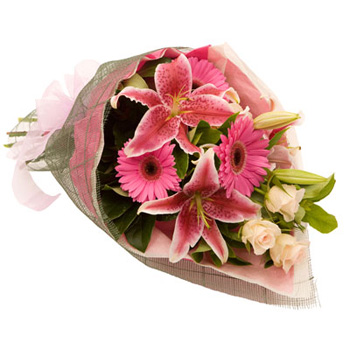 Classic Mix with beautiful Roses, Lilies and Gerberas from Flowers Auckland flowers delivery - Flowers Auckland