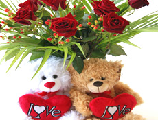 Valentines Roses and Teddy from Flowers Auckland Florist - flowers delivery Valentines Roses and Teddy from Flowers Auckland Florist - flowers delivery flowers delivery - Flowers Auckland