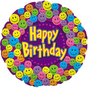 Happy Birthday Smiley Face Balloon for everyone at Flowers Auckland Happy Birthday Smiley Face Balloon for everyone at Flowers Auckland flowers delivery - Flowers Auckland
