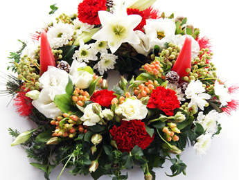 Christmas Flower Wreath flowers delivery - Flowers Auckland