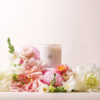 Pink Petal Soy Candle at Flowers Auckland flowers delivery - Flowers Auckland