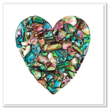 Paua Heart Greeting Card at Flowers Auckland Paua Heart Greeting Card at Flowers Auckland flowers delivery - Flowers Auckland