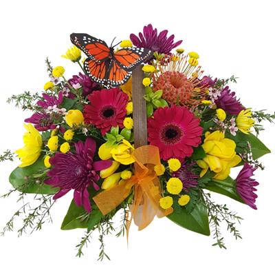 Floral Butterfly Basket flowers delivery - Flowers Auckland