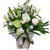 Peace White Flower Bouquet Premium flowers delivery - Flowers Auckland