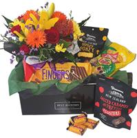 Bright Flowers and Chocolates Hamper flowers delivery - Flowers Auckland