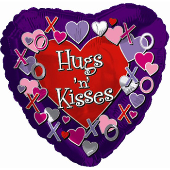 Hugs and Kisses fun Balloonfrom Flowers Auckland flowers delivery - Flowers Auckland
